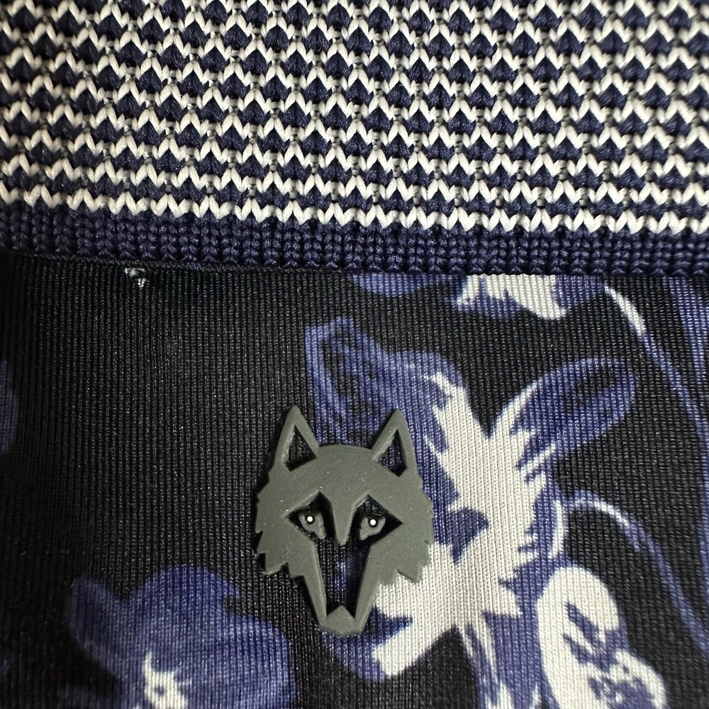 Greyson Dark Floral Golf Polo Mens Large Maltese Blue Black Wolf Eyes AOP - Picture 9 of 10